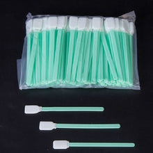 Load image into Gallery viewer, 100 Sticks Inkjet Sponge Flat Head Cleaning Wipe Industrial Rod, 13cm
