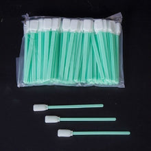 Load image into Gallery viewer, 100 Sticks Inkjet Sponge Flat Head Cleaning Wipe Industrial Rod, 13cm