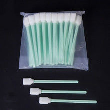 Load image into Gallery viewer, 100 Sticks Inkjet Sponge Flat Head Cleaning Wipe Industrial Rod, 13cm