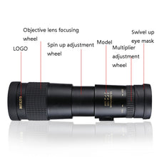 Load image into Gallery viewer, LUXUN 10-30x40 Single-Cylinder HD High-Power Telescope Mobile Phone Mini Telescope, Telescope &amp; Phone Clip &amp; Tripod