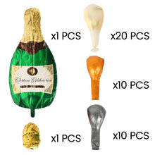 Load image into Gallery viewer, Champagne Bottle Aluminum Foil Balloon Set Wedding Party Cocktail Party Decoration Balloon, Champagne Bottle Decoration Balloon