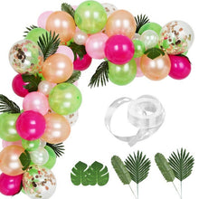 Load image into Gallery viewer, Flamingo Turtle Leaf Decoration Balloon Set Latex Balloon Party Decoration Set, Flamingo Turtle Leaf Decoration Balloon