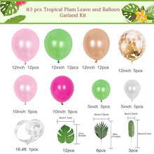 Load image into Gallery viewer, Flamingo Turtle Leaf Decoration Balloon Set Latex Balloon Party Decoration Set, Flamingo Turtle Leaf Decoration Balloon