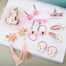 Load image into Gallery viewer, Little Girl Hair Accessories Set Gift Box Children Hairpin Combination Girl Jewelry Headdress Birthday Gift, Unicorn, Bee Models