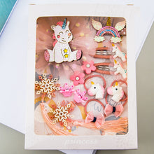 Load image into Gallery viewer, Little Girl Hair Accessories Set Gift Box Children Hairpin Combination Girl Jewelry Headdress Birthday Gift, Unicorn, Bee Models