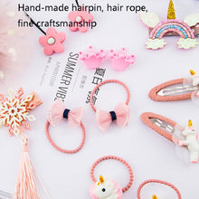 Load image into Gallery viewer, Little Girl Hair Accessories Set Gift Box Children Hairpin Combination Girl Jewelry Headdress Birthday Gift, Unicorn, Bee Models