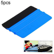 Load image into Gallery viewer, 5pcs Felt Scraper Plastic Film Scraper Car Foil Cleaning Tools, 10×7cm Blue Felt Scraper
