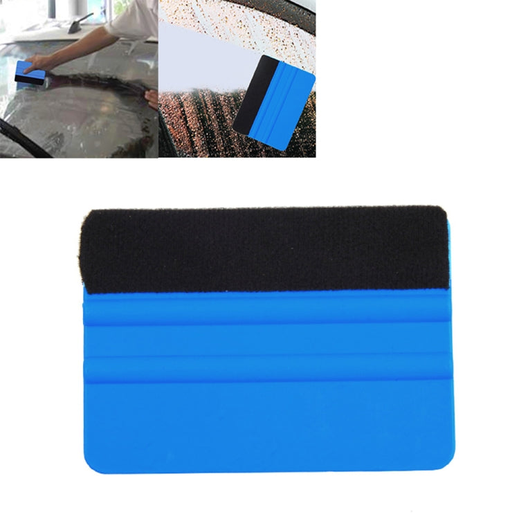 5pcs Felt Scraper Plastic Film Scraper Car Foil Cleaning Tools, 10×7cm Blue Felt Scraper