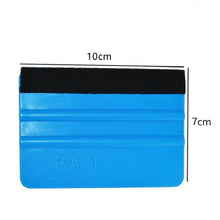 Load image into Gallery viewer, 5pcs Felt Scraper Plastic Film Scraper Car Foil Cleaning Tools, 10×7cm Blue Felt Scraper