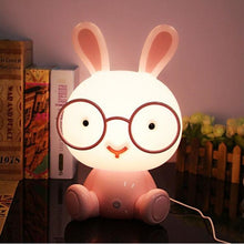 Load image into Gallery viewer, Fashion Cute Cartoon Rabbit LED 3-modes Dimming Touch Control Bedside Lamp, US Plug