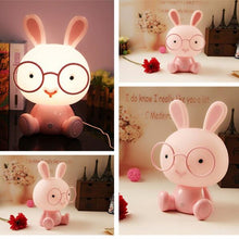 Load image into Gallery viewer, Fashion Cute Cartoon Rabbit LED 3-modes Dimming Touch Control Bedside Lamp, US Plug