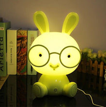 Load image into Gallery viewer, Fashion Cute Cartoon Rabbit LED 3-modes Dimming Touch Control Bedside Lamp, US Plug