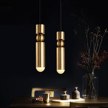 Load image into Gallery viewer, Bar Counter Modern Restaurant Bedroom Bedside Creative Personality Simple Small Chandelier, Single Head Black, Single Head Brass, Single Head Silver, Three-head Combination Black, Three-head Combination Brass, Three-head Combination Sliver
