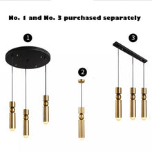 Load image into Gallery viewer, Bar Counter Modern Restaurant Bedroom Bedside Creative Personality Simple Small Chandelier, Single Head Black, Single Head Brass, Single Head Silver, Three-head Combination Black, Three-head Combination Brass, Three-head Combination Sliver