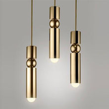 Load image into Gallery viewer, Bar Counter Modern Restaurant Bedroom Bedside Creative Personality Simple Small Chandelier, Single Head Black, Single Head Brass, Single Head Silver, Three-head Combination Black, Three-head Combination Brass, Three-head Combination Sliver