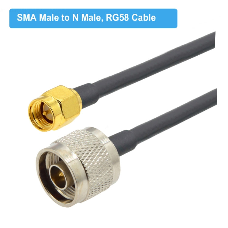 SMA Male to N Male RG58 Coaxial Adapter Cable, SMA Male to N Male 0.5m, SMA Male to N Male 1m, SMA Male to N Male 1.5m, SMA Male to N Male 3m, SMA Male to N Male 5m, SMA Male to N Male 10m