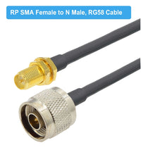 Load image into Gallery viewer, RP-SMA Female To N Male RG58 Coaxial Adapter Cable, RP-SMA Female To N Male 0.5m, RP-SMA Female To N Male 1m, RP-SMA Female To N Male 1.5m, RP-SMA Female To N Male 3m, RP-SMA Female To N Male 5m, RP-SMA Female To N Male 10m