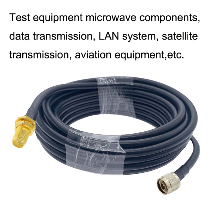 RP-SMA Female To N Male RG58 Coaxial Adapter Cable, RP-SMA Female To N Male 0.5m, RP-SMA Female To N Male 1m, RP-SMA Female To N Male 1.5m, RP-SMA Female To N Male 3m, RP-SMA Female To N Male 5m, RP-SMA Female To N Male 10m