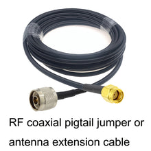 Load image into Gallery viewer, RP-SMA Male to N Male RG58 Coaxial Adapter Cable, RP-SMA Male to N Male 0.5m, RP-SMA Male to N Male 1m, RP-SMA Male to N Male 1.5m, RP-SMA Male to N Male 3m, RP-SMA Male to N Male 5m, RP-SMA Male to N Male10m