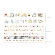 Load image into Gallery viewer, 8 Roll / Box Paper Tape Basic Handbook Material Set Small Fresh Girl DIY Decorative Tape Antique Hand Account Sticker, (Life, Green, Blue Rhythm, Dream Love, Fruity Time, Dreamland