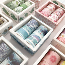 Load image into Gallery viewer, 8 Roll / Box Paper Tape Basic Handbook Material Set Small Fresh Girl DIY Decorative Tape Antique Hand Account Sticker, (Life, Green, Blue Rhythm, Dream Love, Fruity Time, Dreamland