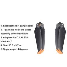 Load image into Gallery viewer, Original 1 Pair Noise Reduction Propeller For DJI Air 2S / Mavic Air 2, For Air 2S / Mavic Air 2