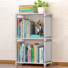 Load image into Gallery viewer, Plastic Steel Tube Multifunctional Combination Holder Student Books Shelf Floor Storage Rack