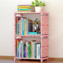 Load image into Gallery viewer, Plastic Steel Tube Multifunctional Combination Holder Student Books Shelf Floor Storage Rack
