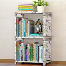 Load image into Gallery viewer, Plastic Steel Tube Multifunctional Combination Holder Student Books Shelf Floor Storage Rack
