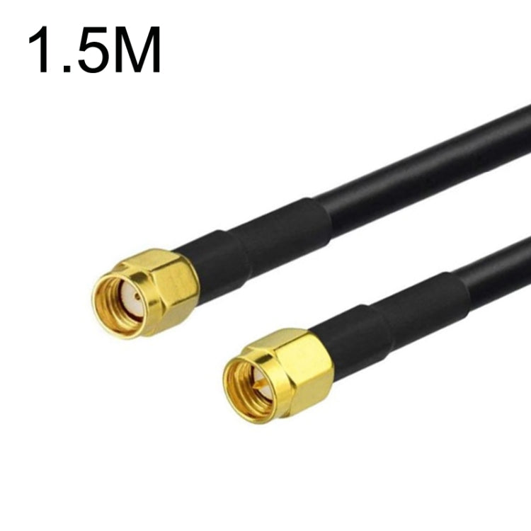 SMA Male To RP-SMA Male RG58 Coaxial Adapter Cable, SMA Male To RP-SMA Male 0.5m, SMA Male To RP-SMA Male 1m, SMA Male To RP-SMA Male 1.5m, SMA Male To RP-SMA Male 3m, SMA Male To RP-SMA Male 5m, SMA Male To RP-SMA Male 10m