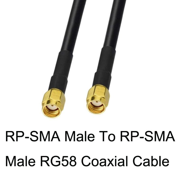 RP-SMA Male To RP-SMA Male RG58 Coaxial Adapter Cable, RP-SMA Male To RP-SMA Male 0.5m, RP-SMA Male To RP-SMA Male 1m, RP-SMA Male To RP-SMA Male 1.5m, RP-SMA Male To RP-SMA Male 3m, RP-SMA Male To RP-SMA Male 5m, RP-SMA Male To RP-SMA Male 10m