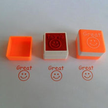 Load image into Gallery viewer, 24 PCS / Box Teacher Comments Cartoon Plastic Square Stamps Colorful Pattern Children Toy Stamps, Square Stamps