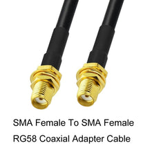 Load image into Gallery viewer, SMA Male To SMA Male RG58 Coaxial Adapter Cable, SMA Female To SMA Female 0.5m, SMA Female To SMA Female 1m, SMA Female To SMA Female 1.5m, SMA Female To SMA Female 3m, SMA Female To SMA Female 5m, SMA Female To SMA Female 10m