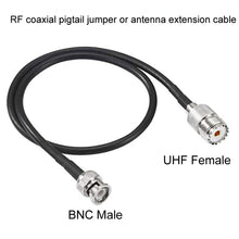 Load image into Gallery viewer, BNC Male To UHF Female RG58 Coaxial Adapter Cable, 0.5m, 1m, 1.5m, 3m, 5m, 10m