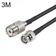 Load image into Gallery viewer, BNC Male To UHF Female RG58 Coaxial Adapter Cable, 0.5m, 1m, 1.5m, 3m, 5m, 10m