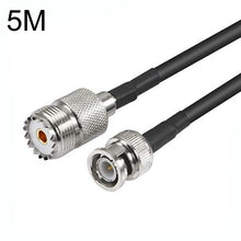 Load image into Gallery viewer, BNC Male To UHF Female RG58 Coaxial Adapter Cable, 0.5m, 1m, 1.5m, 3m, 5m, 10m