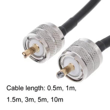 Load image into Gallery viewer, UHF Male To UHF Male RG58 Coaxial Adapter Cable, 0.5m, 1m, 1.5m, 3m, 5m, 10m