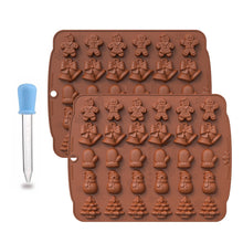 Load image into Gallery viewer, Christmas Supplies Drop Glue Mold Cake Barbecue Baking Tool, Green, Red, Chocolate
