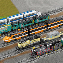 Load image into Gallery viewer, City Train Series Assembled Building Blocks Lego Simulation Electric Rail Train Puzzle Toys