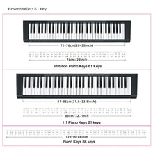 Load image into Gallery viewer, Children Beginner Piano Keyboard Color Stickers Musical Instrument Accessories, Imitation Piano Keys 61 Keys, Piano Keys 61 keys, Piano Keys 88 keys