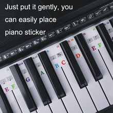 Load image into Gallery viewer, Children Beginner Piano Keyboard Color Stickers Musical Instrument Accessories, Imitation Piano Keys 61 Keys, Piano Keys 61 keys, Piano Keys 88 keys