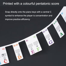 Load image into Gallery viewer, Children Beginner Piano Keyboard Color Stickers Musical Instrument Accessories, Imitation Piano Keys 61 Keys, Piano Keys 61 keys, Piano Keys 88 keys