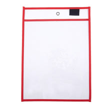 Load image into Gallery viewer, Erasable Hanging PVC A4 Transparent Sewing Red Document Dry Erase Bag, 21×30cm