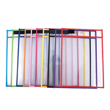 Load image into Gallery viewer, Erasable Hanging PVC A4 Transparent Sewing Red Document Dry Erase Bag, 21×30cm