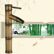 Load image into Gallery viewer, Antique Retro Hot Cold Water Bathroom Counter Basin Bamboo Waterfall Basin Copper Faucet, Breaking 2 Knots, Breaking 3 Knots, Early 2 Knots, Early 3 Knots, Elbow 2 Knots, Elbow 3 Knots