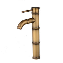 Load image into Gallery viewer, Antique Retro Hot Cold Water Bathroom Counter Basin Bamboo Waterfall Basin Copper Faucet, Breaking 2 Knots, Breaking 3 Knots, Early 2 Knots, Early 3 Knots, Elbow 2 Knots, Elbow 3 Knots