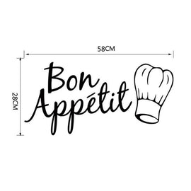 Kitchen Decoration Kitchen Stickers Bon Appetit Wall Stickers DIY Vinyl Art Wallpapers
