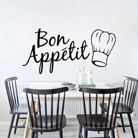 Kitchen Decoration Kitchen Stickers Bon Appetit Wall Stickers DIY Vinyl Art Wallpapers