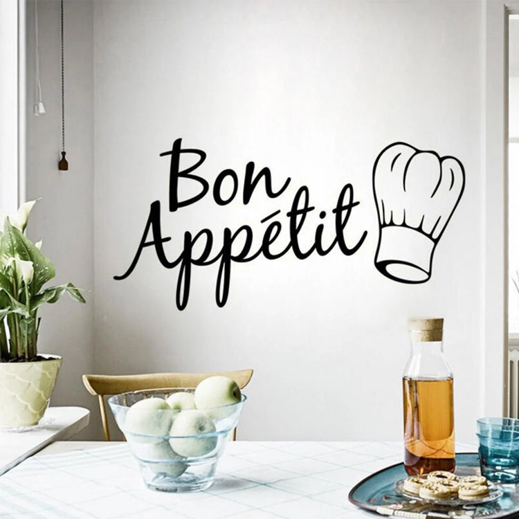 Kitchen Decoration Kitchen Stickers Bon Appetit Wall Stickers DIY Vinyl Art Wallpapers