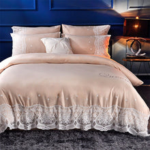 Load image into Gallery viewer, Silk Four-Piece Sheets Bed Sheet Double Nude Sleeping Quilt Cover Ice Silk Bedding, 1.5M Bed, 1.8M Bed, 2.0M Bed